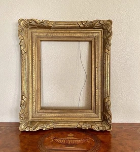 Telaio ornato intagliato legno dorato grosso vintage adatto 12”x16” - Foto 1 di 10