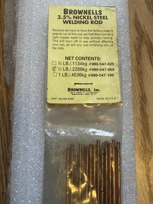 Varillas de soldadura de acero al níquel Brownells vintage (15) varillas especiales lavado de cobre Foto 1 de 4