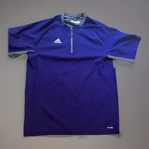 Adidas Camisa Para Hombres Grande Púrpura Climalite Cuarto Cremallera Jaula Chaqueta Béisbol - Imagen 1 de 10