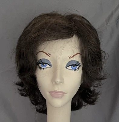 ¡NUEVO CON ETIQUETAS! Peluca JACQUELYN CABELLO HUMANO Mezcla HM Alisa 8-4 MARRÓN OSCURO Atada a Mano Foto 1 de 4