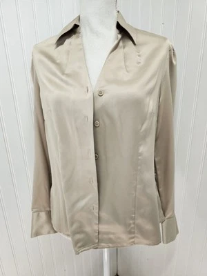 Blusa East 5th Satin Beige 10 Foto 1 de 3