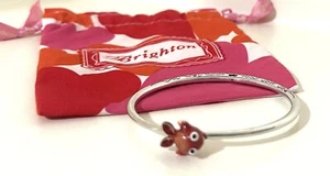 Beautiful BRIGHTON Silver PETITE MARVELS Red Fish Bangle Bracelet - Picture 1 of 6
