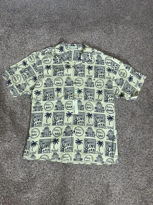 NWT Tulliano Hawaiian Shirt Cactus Cafe/ Mikey’s Bar Mens XXL 100% Silk - Imagem 1 de 4