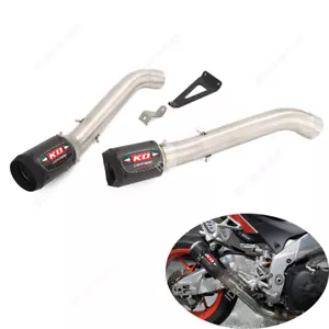For Aprilia Tuono V4 1100 2017-2020 Exhaust Tips 61mm Muffler Pipe Real Carbon - Picture 1 of 13