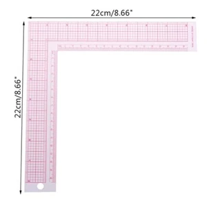 Garment Cutting Plastic L Shape Ruler For Sewing Accessories Patchwork Crafts - Picture 1 of 5