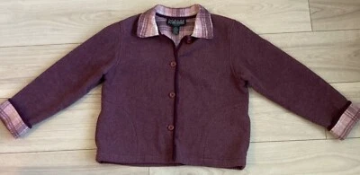 Norton Mcnaughton Womens Wool Blend Blazer Small Petite Plaid PInk Purple Pocket - Image 1 of 4