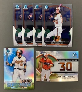 2023 Bowman Chrome COLTON COWSER Sights of September & Scouts Top 100-6 Card Lot - Picture 1 of 2