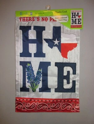 Pretty 'No Place Like Home' TEXAS Garden Flag (11.5 x 18") BRAND NEW W TAGS - Image 1 of 3