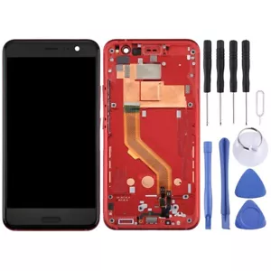 Original LCD Screen for HTC U11 Digitizer Full Assembly with Frame (Red) - Picture 1 of 6