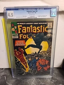 Marvel Comics FANTASTIC FOUR # 52 (1966) CGC 4.5 Lee Kirby 1° BLACK PANTHER - Foto 1 di 6