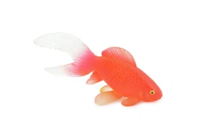 Toy Goldfish, Model Fish Orange, Rubber, Realistic Figure Gift 4" CH703 BB174 - Picture 1 of 7