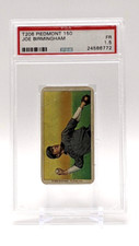 1909-11 T206 Horizontal Piedmont 150 PSA 1.5 Joe Birmingham - Great Colors!!!