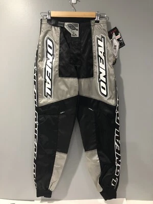 O'Neal Elements Racing Pants 28 Black Gray White Motor Cross Dirt Bike ATV - Imagem 1 de 4