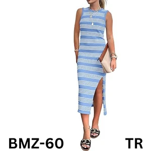 PRETTYGARDEN Women's Summer Bodycon Sundresses Casual Midi Sleeveless Dress, M - Picture 1 of 7