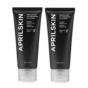 APRILSKIN Triple Acids Oil-Absorbing Clay Mask 2EA Clean Beauty K-Beauty - Picture 1 of 4