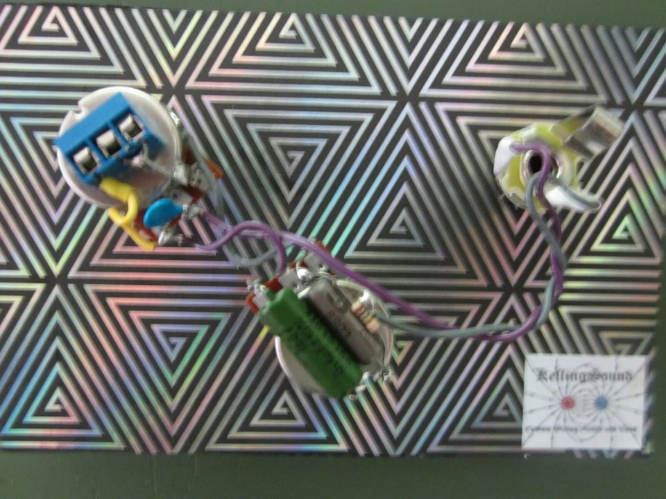 Arnés de bajos P sin soldadura cableado de 2 tonos tapas PIO CTS eje sólido KellingSound Foto 1 de 1