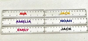 1 X personalised ANY NAME 15cm Ruler BACK TO SCHOOL Any Colour Name - Picture 1 of 1