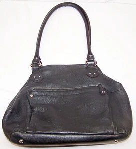 Tignanello pebbled black leather purse with wallet 14" X 10" X 4" - Picture 1 of 7