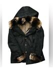 Danier Hoodie Rabbit Fur Trim Jacket size XS