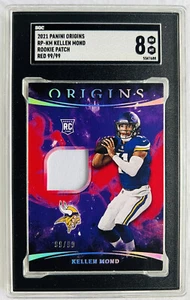 2021 PANINI ORIGIN SRP-KM KELLEN MOND ROOKIE PATCHRED 99/99 SGC 8 NM/MT - Picture 1 of 3