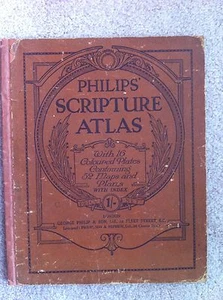 Philips Scripture Atlas, With 16 Coloured Plates Containing 52 Maps And Plans - Picture 1 of 12