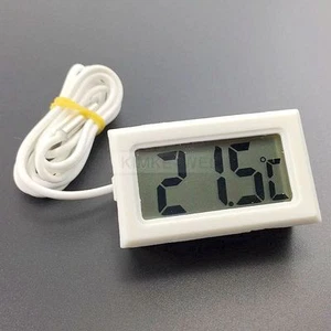 Mini White Digital LCD Thermometer Temperature Meter Probe Sensor New - Picture 1 of 5
