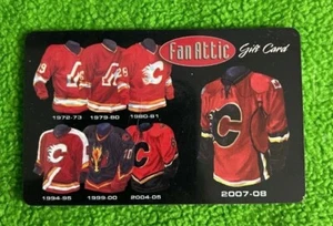 Tarjeta de regalo de historia de camiseta de hockey Calgary Atlanta 1972-2008 $0,00 llamas - Imagen 1 de 1