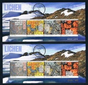 AAT • 2022 • 2 minihojas de liquen con oro y plata "Exposición Antártica" OP - Imagen 1 de 1
