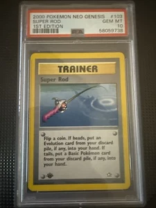 PSA 10 2000 Pokemon 1st Edition Super Rod 103 Neo Genesis LOW POP 52 First - Picture 1 of 2