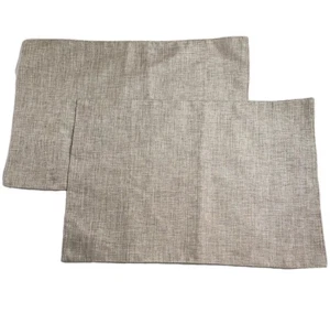 Pier 1 Imports Tan Woven Metalic Placemats Dress The Table Set 2 Size 19" x 13" - Picture 1 of 10