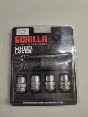Gorilla 38431XL 12mm x 1.50 Cerraduras Rueda Honda Acura Radio/Asiento Bola, Cromo Foto 1 de 3