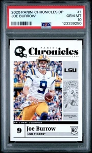 2020 CRONACHE PANINI DRAFT PICKS JOE BURROW #1 RC PSA 10 - Foto 1 di 2