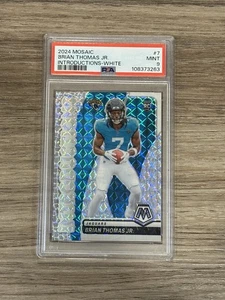2024 White Mosaic Prizm Panini Brian Thomas Jr White 24/25 Mosaic PSA 9 - Picture 1 of 2