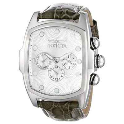Reloj Invicta 0067 Lupah para hombre esfera plateada texturizada verde oliva correa [reloj]... Foto 1 de 4