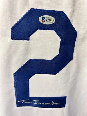 Футболка с автографом Тома ЛаСорды из LA Dodgers Beckett сертификат подлинности 🔥📈 - Изображение 1 из 4