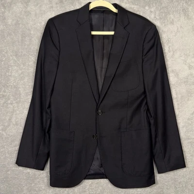 J.Crew Blazer Mens 36S Black Ludlow Super 130s Wool Loro Piana 2 Button Jacket - Image 1 of 4
