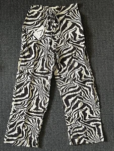 Alexandra Australia Zebra Print Pants Women’s XS Relax Fit Tie Up High Rise BNWT - Bild 1 von 7
