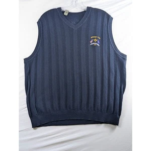 Cutter Buck Ryder Cup Oakland Hills Navy Blue V-Neck Sleeveless Sweater Vest - Picture 1 of 10