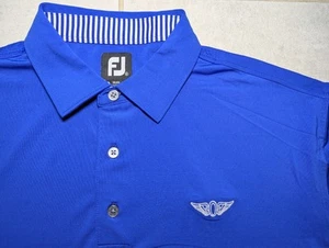 Camisa polo de golf FootJoy XL Olympic Club para hombre azul rendimiento sólido elástica - Imagen 1 de 8
