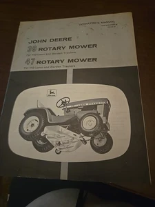 Cortacésped rotativo John Deere 39 y 47 110/112 tractor de césped y jardín manual del operador - Imagen 1 de 12