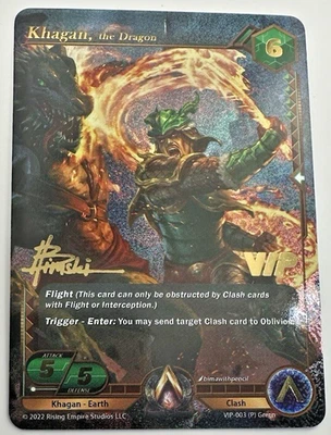 Alpha Clash Khagan the Dragon VIP Promo – The Awakening Kickstarter KS AC1 NM - Image 1 of 2