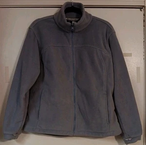 Chaqueta Columbia para mujer grande gris polar cremallera completa intercambio de núcleo - Imagen 1 de 12