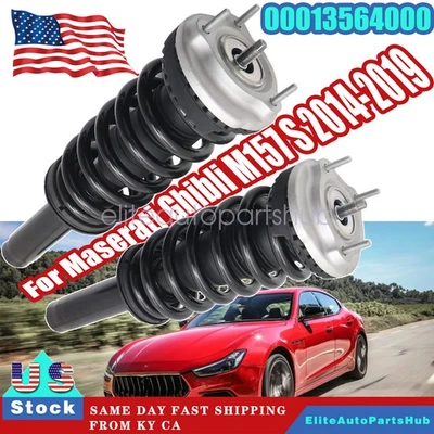 2x Conjuntos de puntales de amortiguador delantero aptos para Maserati Ghibli M157 S Q4 AWD 670030333 Foto 1 de 4