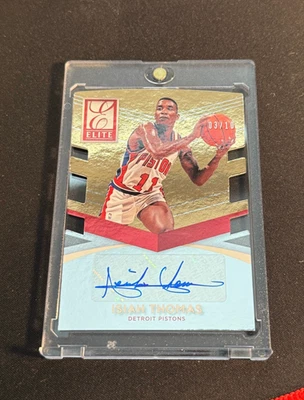 Isiah Thomas Panini Elite 2014-15 pistones de oro firmados automáticamente Detroit/10 Foto 1 de 2
