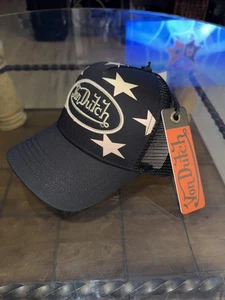 Von Dutch Hat Cap Snap Back Trucker Star Embroidered Mesh One Size Mens - Picture 1 of 17