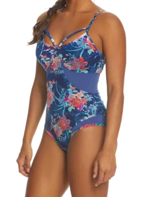 Traje de baño BETSEY JOHNSON Midnight Garden de una pieza estampado floral talla mediana nuevo con etiquetas Foto 1 de 4