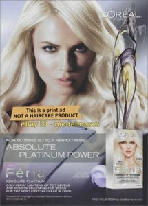 L'OREAL Haarpflege 1-seitiges Magazin DRUCKANZEIGE 2013 NATASHA POLY schönes Blond - Bild 1 von 1