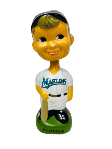FLORIDA MARLINS VINTAGE 1999 TWINS CERAMIC MASCOT NODDER BOBBLEHEAD Cover