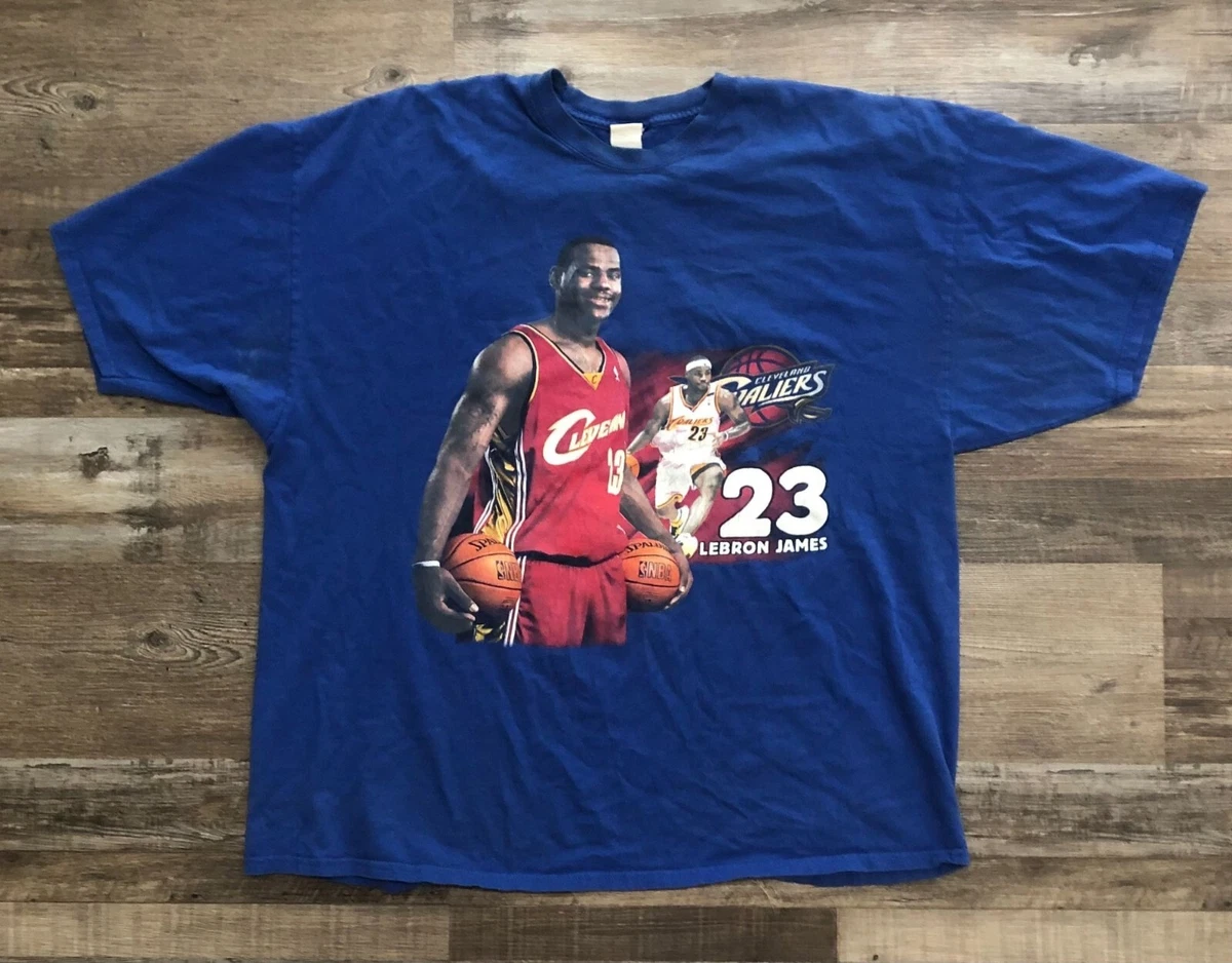 T-shirt Vintage LeBron James Rookie Year 2003 Cleveland Cavaliers - Taille 2XL, Bleu, Reebok
