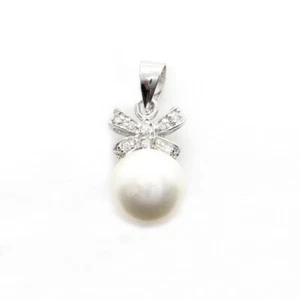 Colgante de plata 925 AURORA GEMS® 21x9,5 mm con perla de agua dulce - Imagen 1 de 1